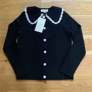 Sezane | Sweaters | Sezane Bettany Noirecru Cardigan | Poshmark